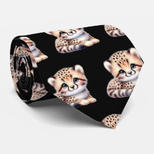 Leopard Print Modern Kawaii Niedlich Cheetah Babys Krawatte