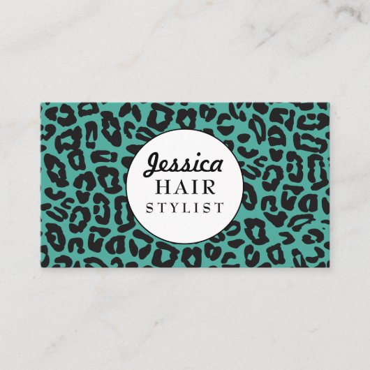 Leopard Print Modern Stylist Terminkarten Terminkarte (Vorderseite)