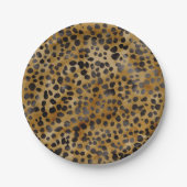 Leopard Print Modern Trendy Brautparty Pappteller (Vorderseite)