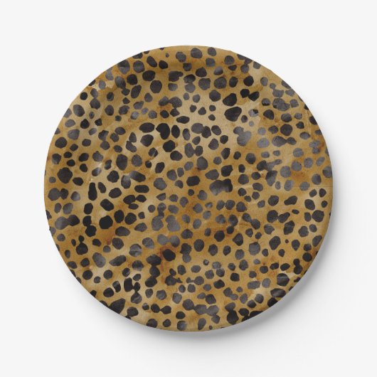 Leopard Print Modern Trendy Brautparty Pappteller (Vorderseite)