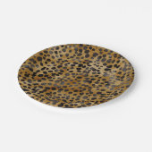Leopard Print Modern Trendy Brautparty Pappteller (Schrägansicht)