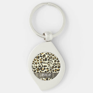 Leopard Print Mom Text Schlüsselanhänger