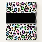 Leopard Print Monogram Artist Sketchbook Notizblock (Rückseite)