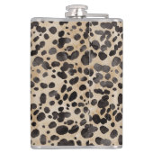 Leopard Print Monogram Flachmann (Rückseite)