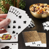 Leopard Print monogram H initiale Playing Cards Spielkarten (In Situ)
