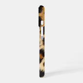 Leopard Print Monogram iPhone 16 Hülle (Linke Seite)