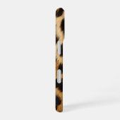 Leopard Print Monogram iPhone 16 Hülle (Rechte Seite)