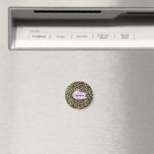 Leopard Print Monogram Magnet (In Situ (Geschirrspüler))