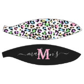 Leopard Print Monogram Name Girl Basketball (Panele)