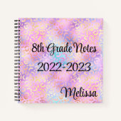 Leopard Print Monogram Notebook Notizblock (Vorderseite)