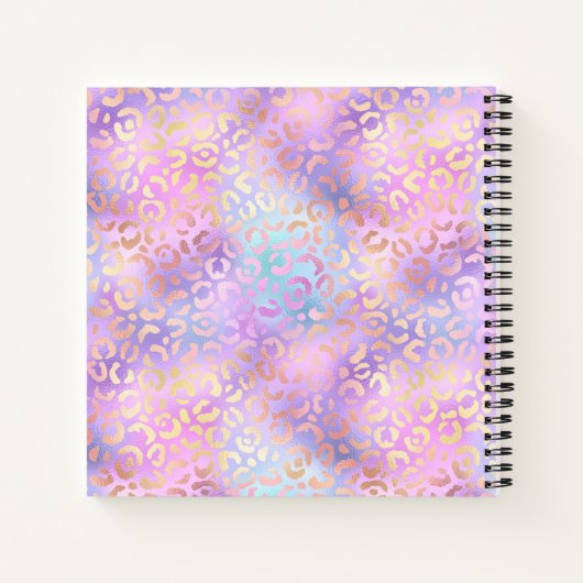 Leopard Print Monogram Notebook Notizblock (Rückseite)