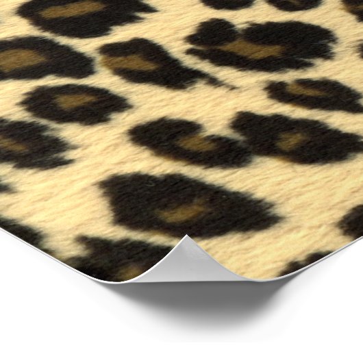 Leopard Print Monogram Poster (Ecke)