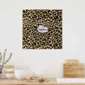 Leopard Print Monogram Poster (Küche)
