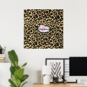 Leopard Print Monogram Poster (Heimbüro)