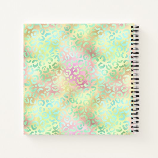 Leopard Print Monogram Sketchbook Notizblock (Rückseite)