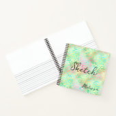 Leopard Print Monogram Sketchbook Notizblock (Innenseite)