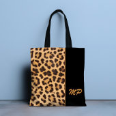 Leopard Print Monogram Stilvoll Personalisiert Tasche