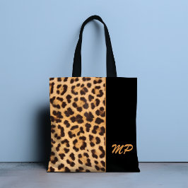 Leopard Print Monogram Stilvoll Personalisiert Tasche