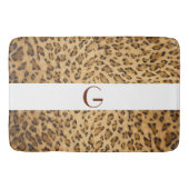 Leopard Print Monogramm Initiale G Home Teppich od Badematte (Vorderseite)