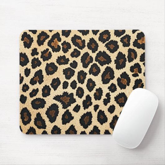Leopard Print Mouse Mat Mousepad (Mit Mouse)