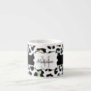 Leopard Print Multi Colors Espresso Tasse
