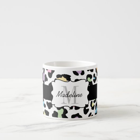 Leopard Print Multi Colors Espresso Tasse (Vorderseite)
