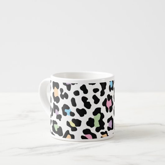 Leopard Print Multi Colors Espressotasse (Vorderseite Links)