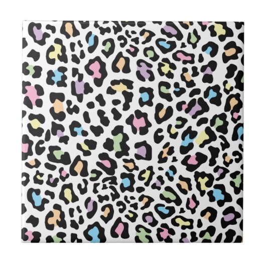 Leopard Print Multi Colors Fliese (Vorderseite)