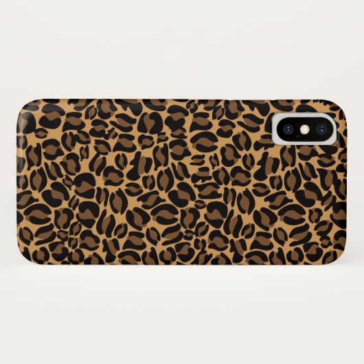 Leopard Print Muster Dschungel Original braun Case-Mate iPhone Hülle (Rückseite (Horizontal))