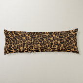 Leopard Print Muster Dschungel Original braun Seitenschläferkissen (Rückseite)