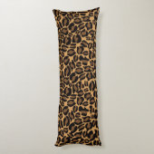 Leopard Print Muster Dschungel Original braun Seitenschläferkissen (Rückseite (Vertikal))