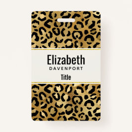 Leopard Print Muster in Gold und Schwarz Ausweis