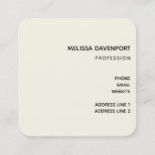 Leopard Print Muster in Gold und Schwarz Quadratische Visitenkarte (Rückseite)