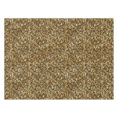 Leopard Print Muster in Gold und Schwarz Tischdecke (Vorderseite (Horizontal))