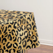 Leopard Print Muster in Gold und Schwarz Tischdecke (Beispiel)