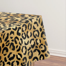 Leopard Print Muster in Gold und Schwarz Tischdecke