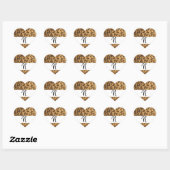 Leopard Print N Monogram Initials Merchandise Herz-Aufkleber (Blatt)