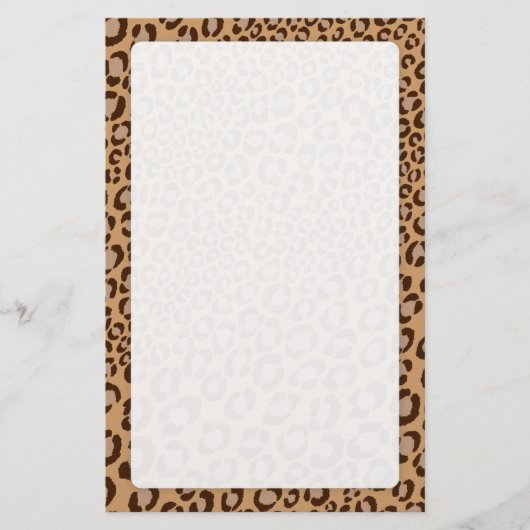 Leopard Print/Natural/Add Hintergrundfarbe!! Briefpapier (Vorderseite)