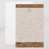Leopard Print/Natural/Add Hintergrundfarbe!! Briefpapier (Vorne/Hinten)