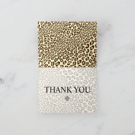 Leopard Print/Natural/Dankeschön Karten (Innenseite)