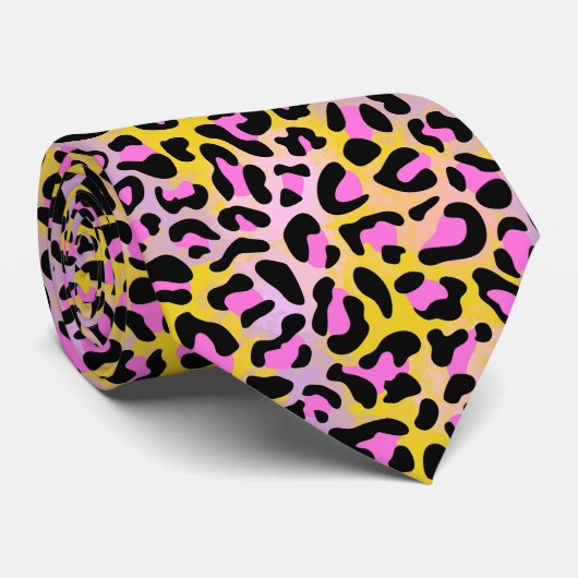 Leopard Print Neck Tie Krawatte (Gerollt)