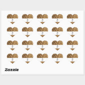 Leopard Print O Monogram Initials Merchandise Herz-Aufkleber (Blatt)
