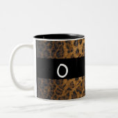 Leopard Print O Monogramm Initialen Coffee Tasse C (Links)