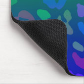 Leopard Print Ombre Blues Mousepad (Ecke)