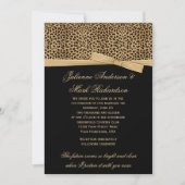 Leopard Print on Black Wedding Einladung (Vorderseite)