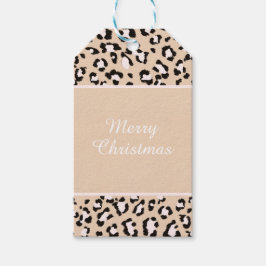 Leopard Print on Kraft Holiday Gift Tag Geschenkanhänger
