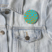 Leopard Print Orange Blue Button (Beispiel)