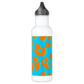 Leopard Print Orange Blue Edelstahlflasche (Links)