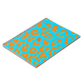 Leopard Print Orange Blue Notizblock (Linke Seite)