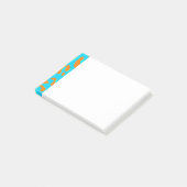 Leopard Print Orange Blue Post-it Klebezettel (angewinkelt)